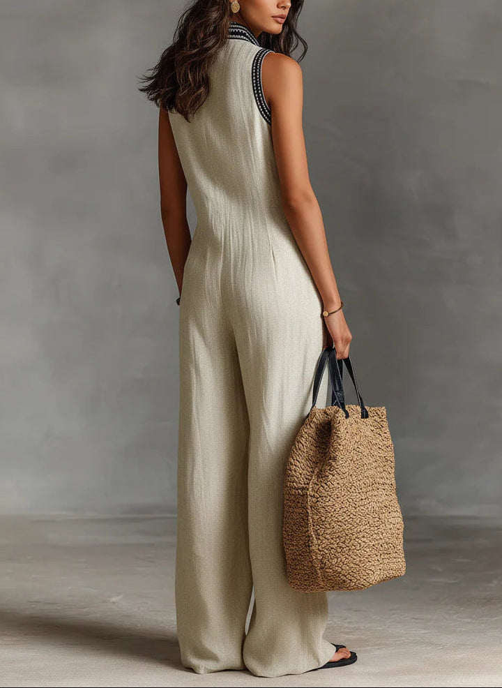 Fiamma - Combinaison Sans Manches avec Col Haut Minimaliste et Zip | Atelier