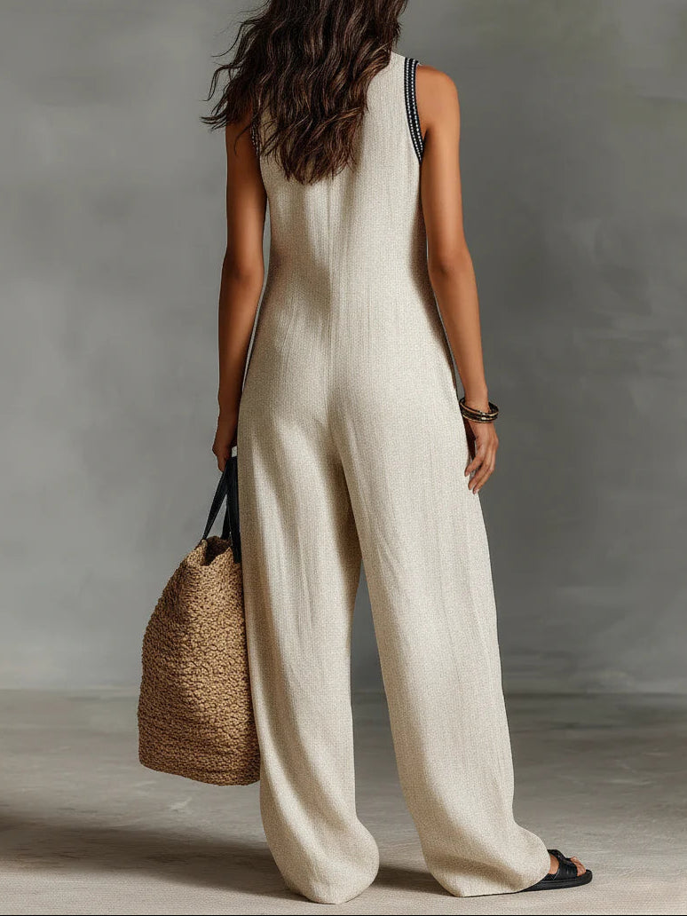 Fiamma - Combinaison Sans Manches avec Col Haut Minimaliste et Zip | Atelier