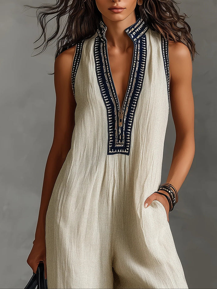 Fiamma - Combinaison Sans Manches avec Col Haut Minimaliste et Zip | Atelier