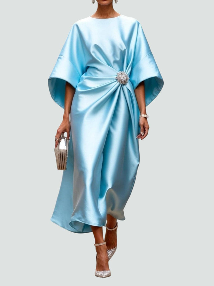 Lona™ Elegant Long Satin Dress | Gallery