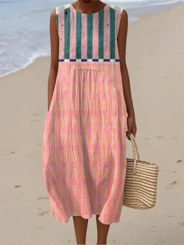 Lilia | Vestido Estampado de Verano Sin Mangas | Gallery