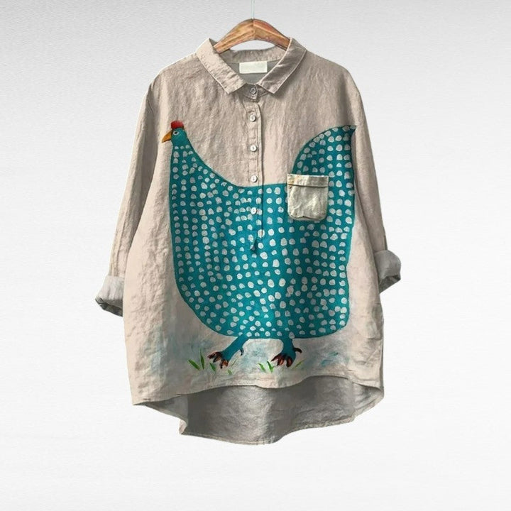 MOREAU LYON | BLOUSE POULE ARTISTIQUE POUR FEMMES | Luxe