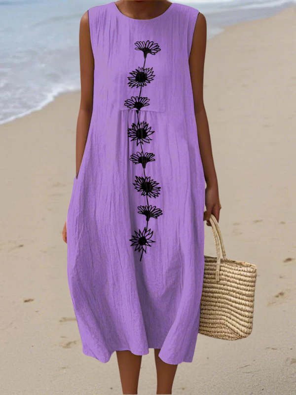 Emma | Vestido Estampado de Verano Sin Mangas | Label