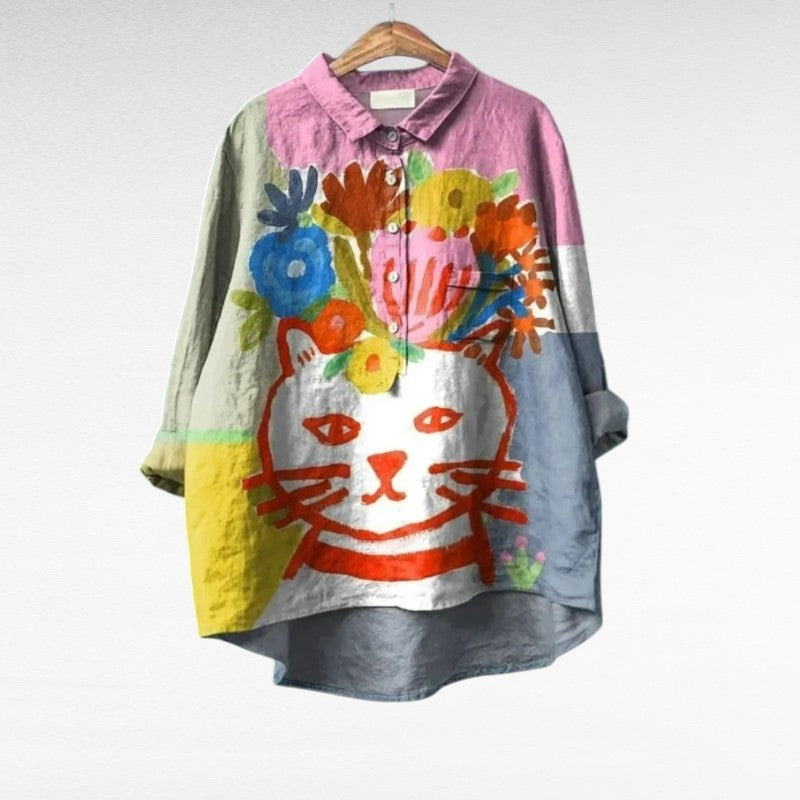 MOREAU LYON | BLOUSE CHAT ARTISTIQUE POUR FEMMES | Co