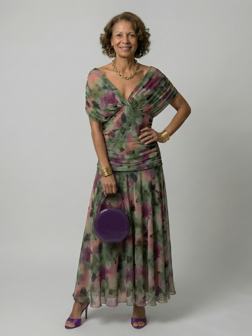 Calen | Robe Midi Flottante Off-Shoulder | Style