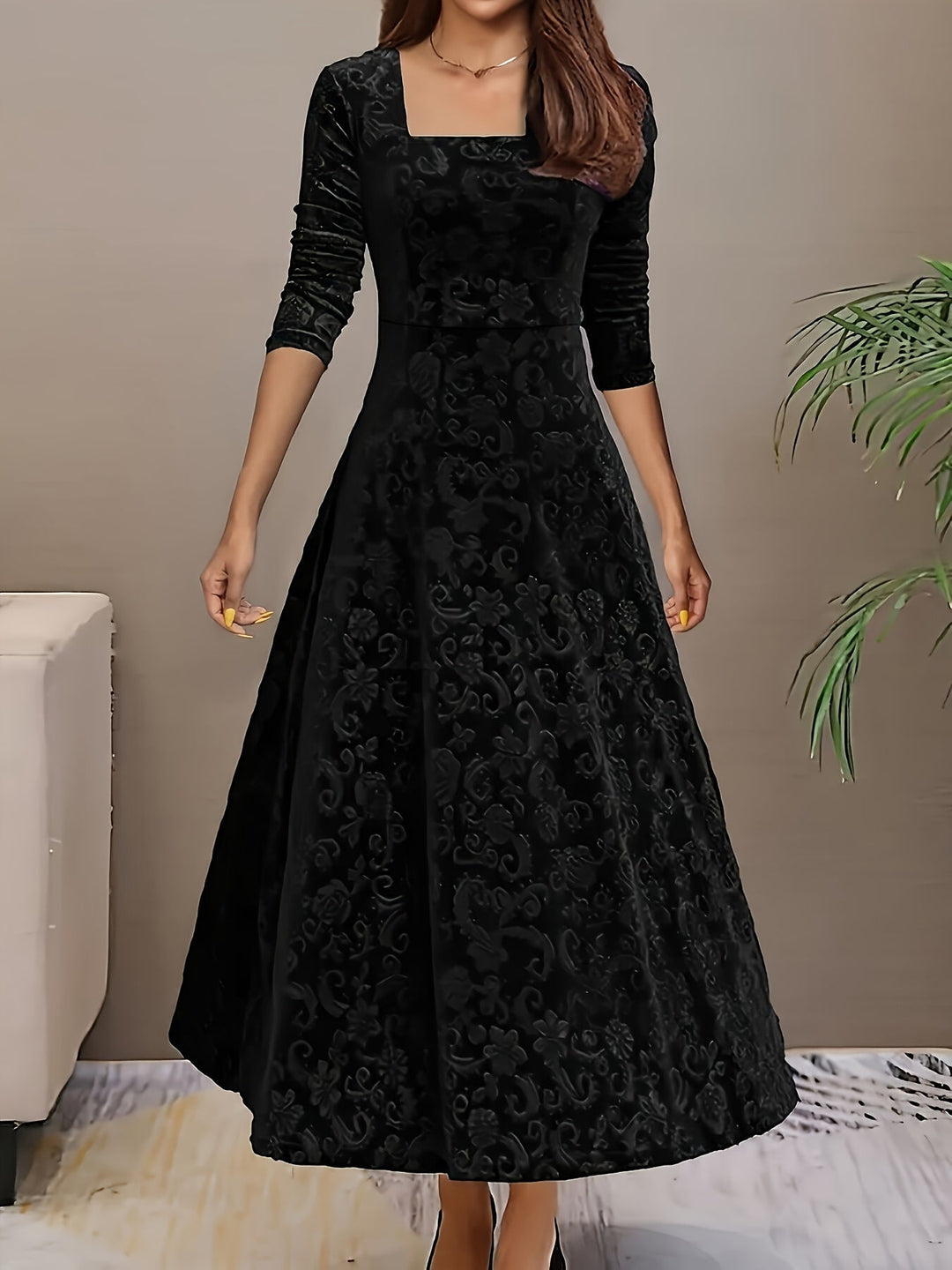 Robe en Velours Élegante Nicola™ | Maison