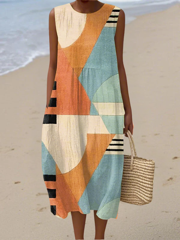 Iris | Vestido Estampado de Verano Sin Mangas | Style