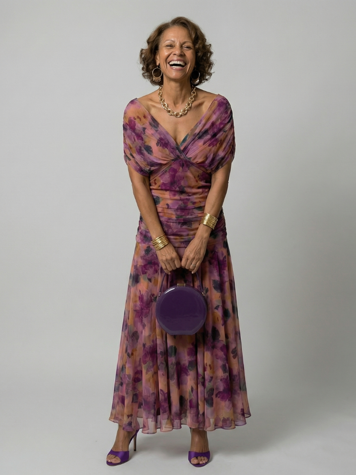 Calen | Robe Midi Flottante Off-Shoulder | Style