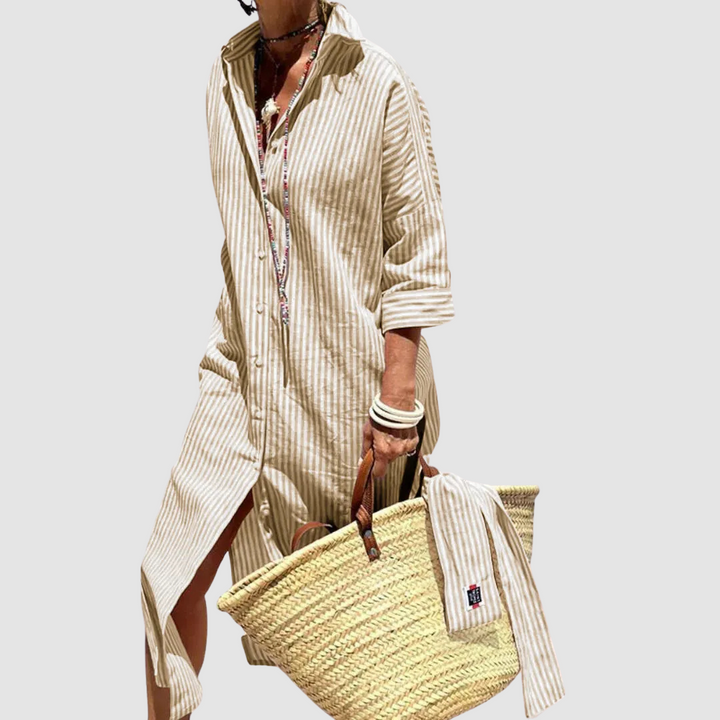 Nichole™ Elegant Striped Summer Dress | Brand