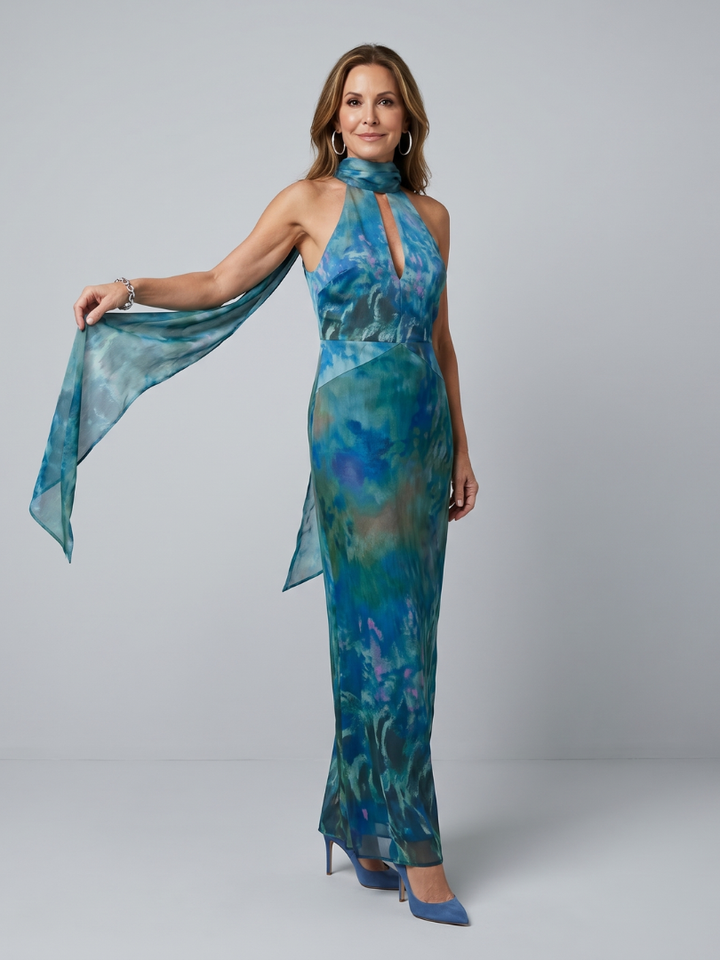 Juniper | Robe Maxi Sans Manches à Col Halter avec Découpe | Premier