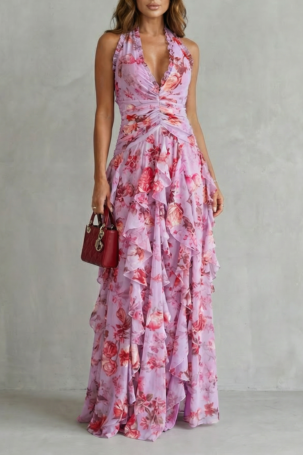 Bella | Robe longue à col halter | Co