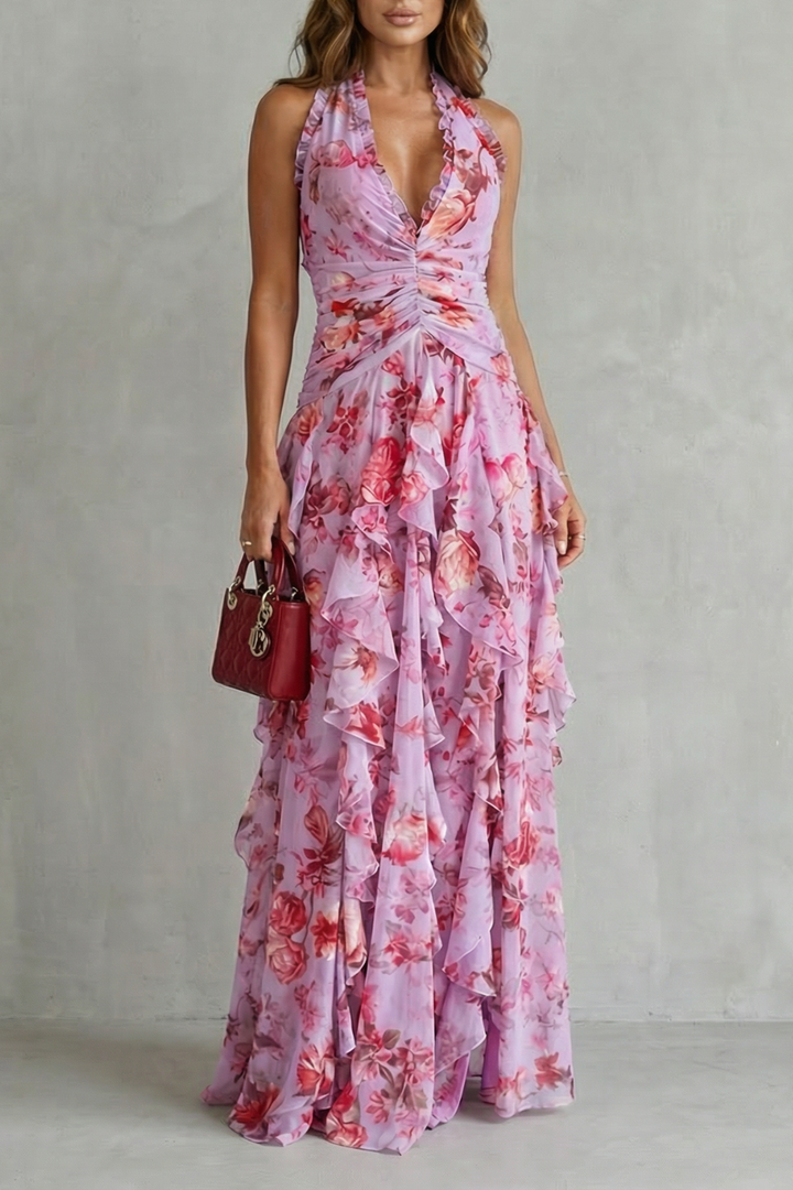 Bella | Robe longue à col halter | Co