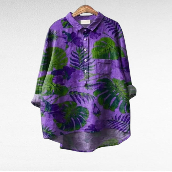 MOREAU LYON | BLOUSE FEUILLES TROPICALES POUR FEMMES | Atelier