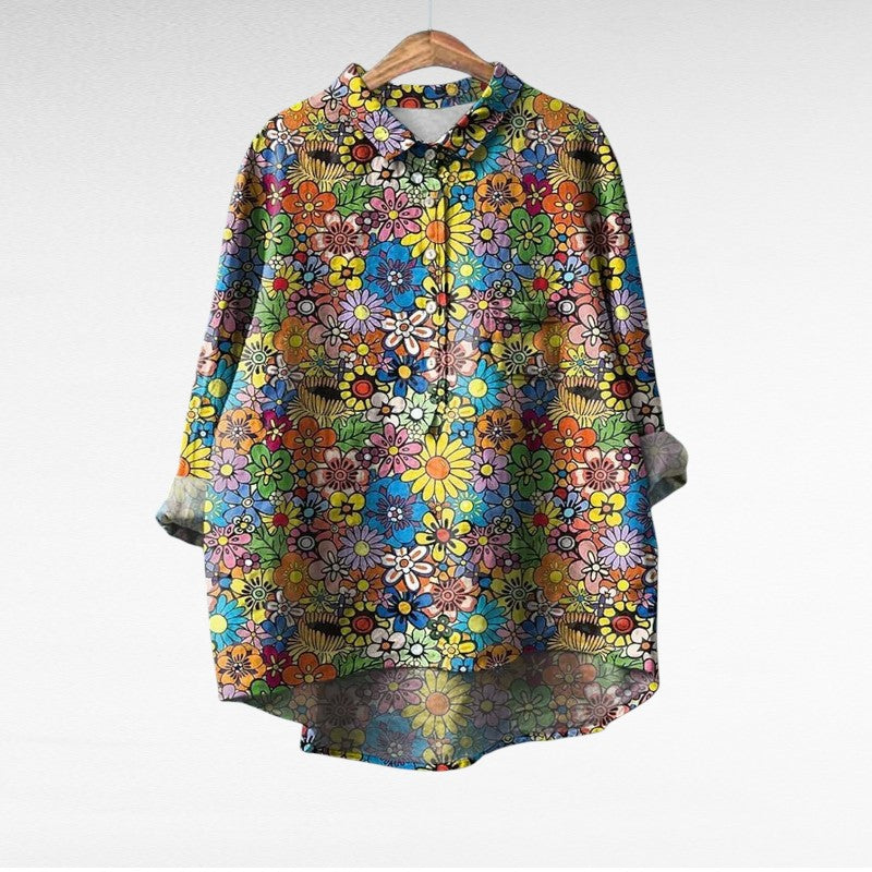 MOREAU LYON | BLOUSE FLEURS COLORÉES POUR FEMMES | Collection