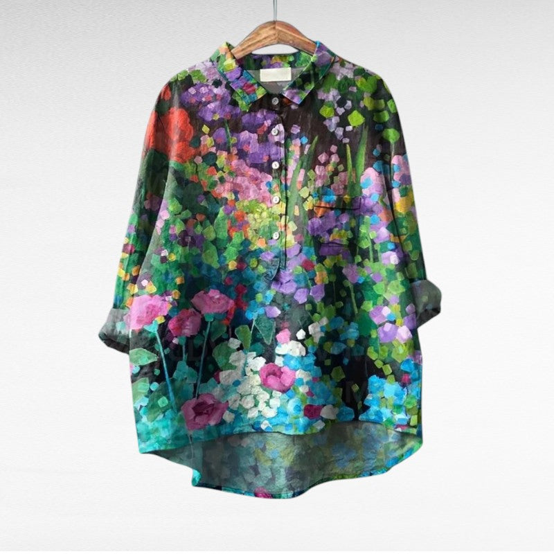 MOREAU LYON | BLOUSE JARDIN COLORÉ POUR FEMMES | Collection