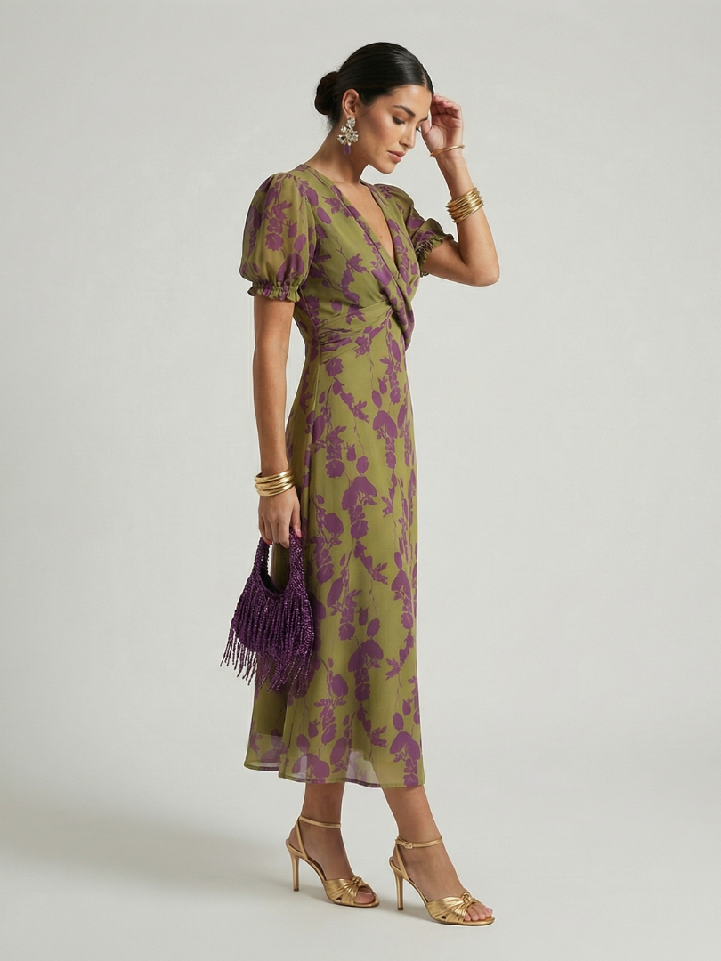 Virel | Robe Midi Florale Détendue | Édition