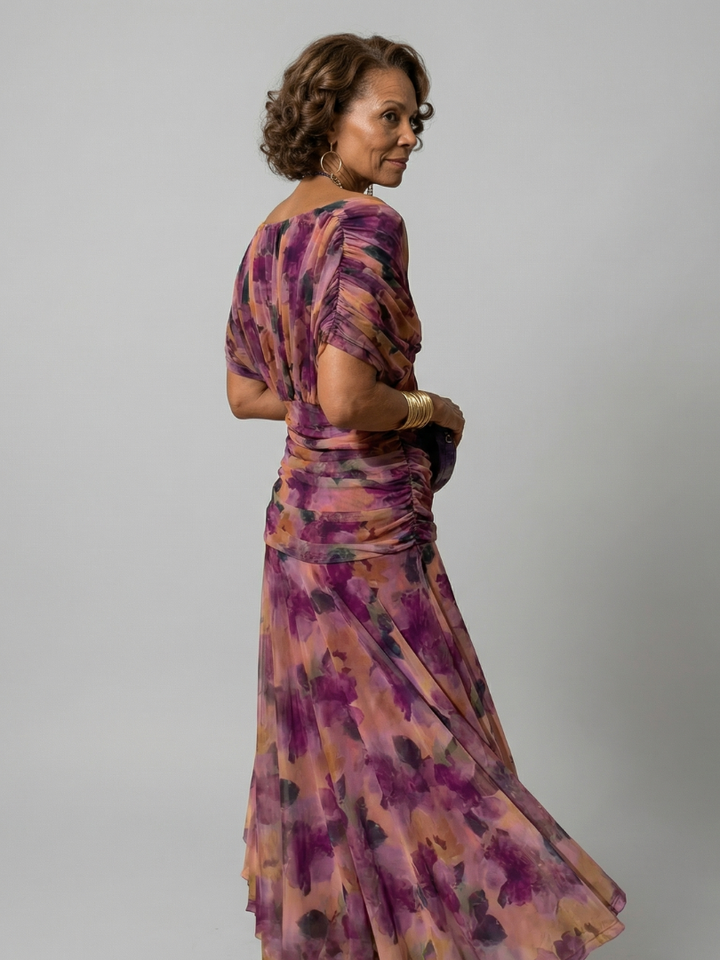 Calen | Robe Midi Flottante Off-Shoulder | Style