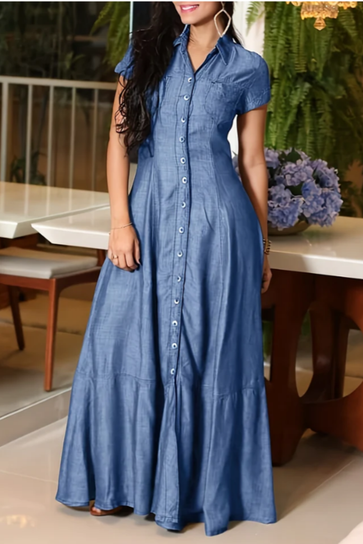 Eliza | Long Denim Dress | Workshop