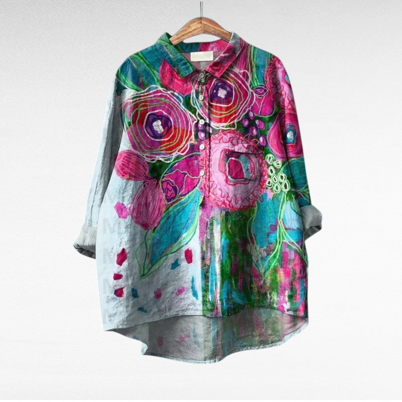MOREAU LYON | BLOUSE JARDIN COLORÉ POUR FEMMES | Collection