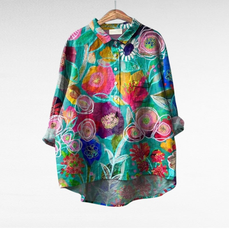 MOREAU LYON | BLOUSE JARDIN COLORÉ POUR FEMMES | Collection