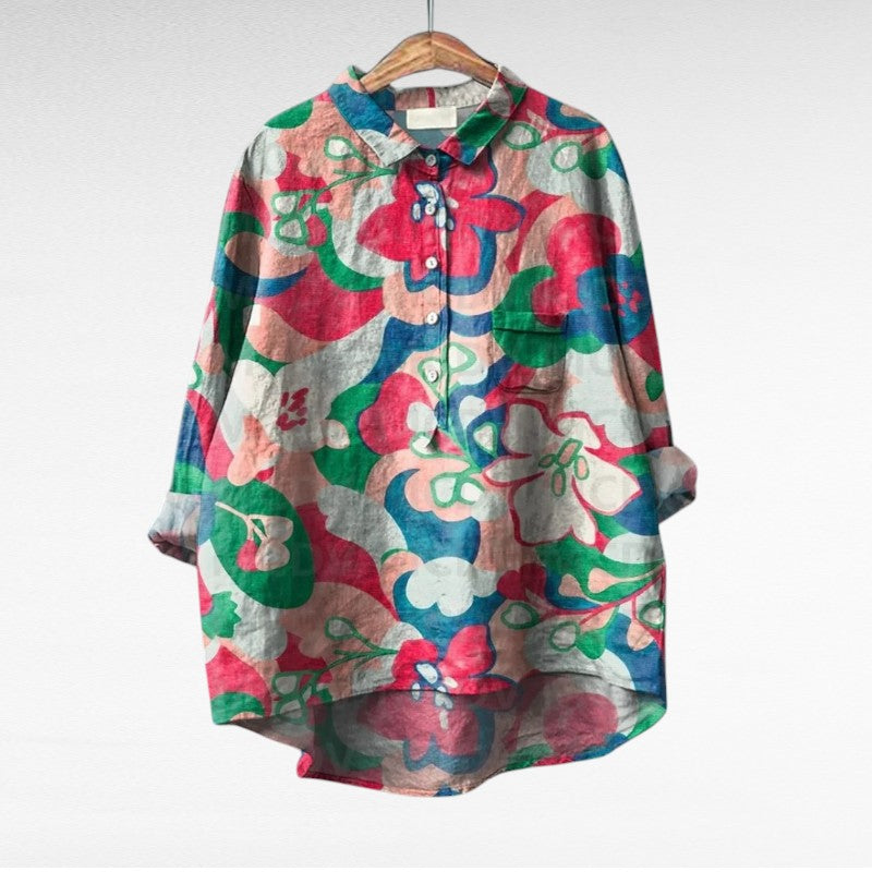 MOREAU LYON | BLOUSE JARDIN COLORÉ POUR FEMMES | Collection