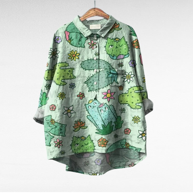 MOREAU LYON | BLOUSE JARDIN COLORÉ POUR FEMMES | Collection