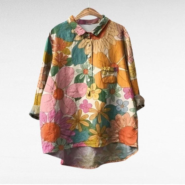 MOREAU LYON | BLOUSE FLEURS GRAPHIQUES POUR FEMMES | Édition