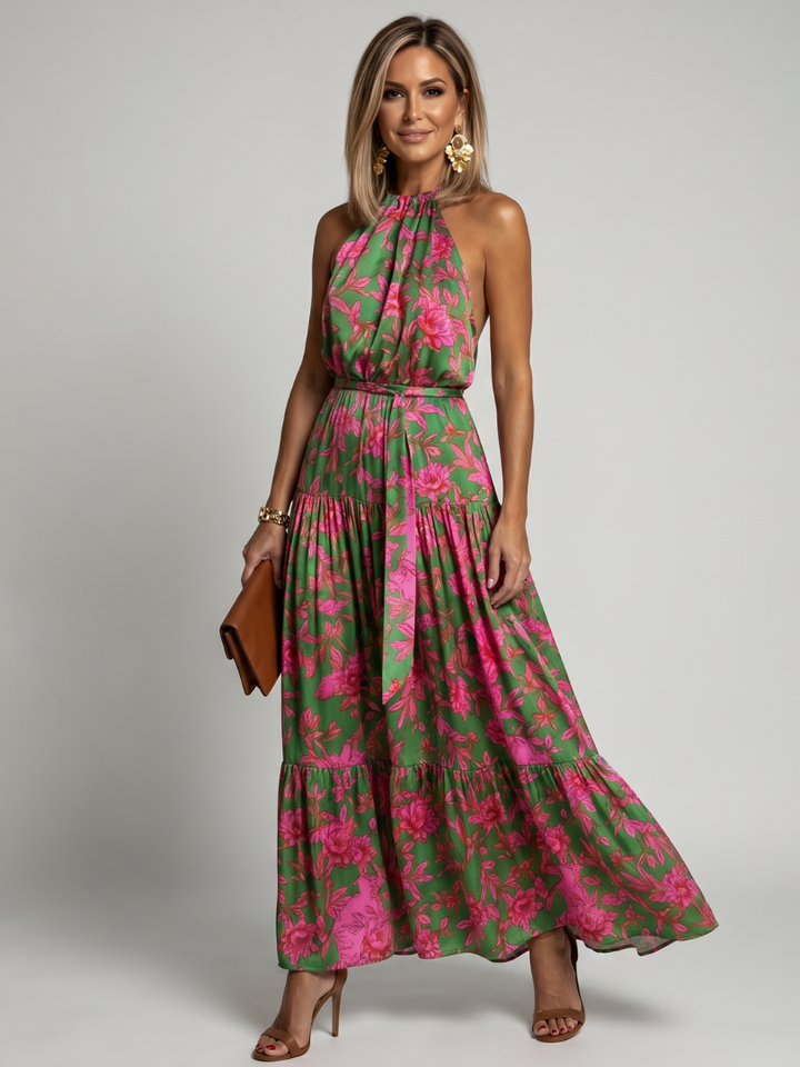 Rowen | Draped Halter Midi Dress | Label