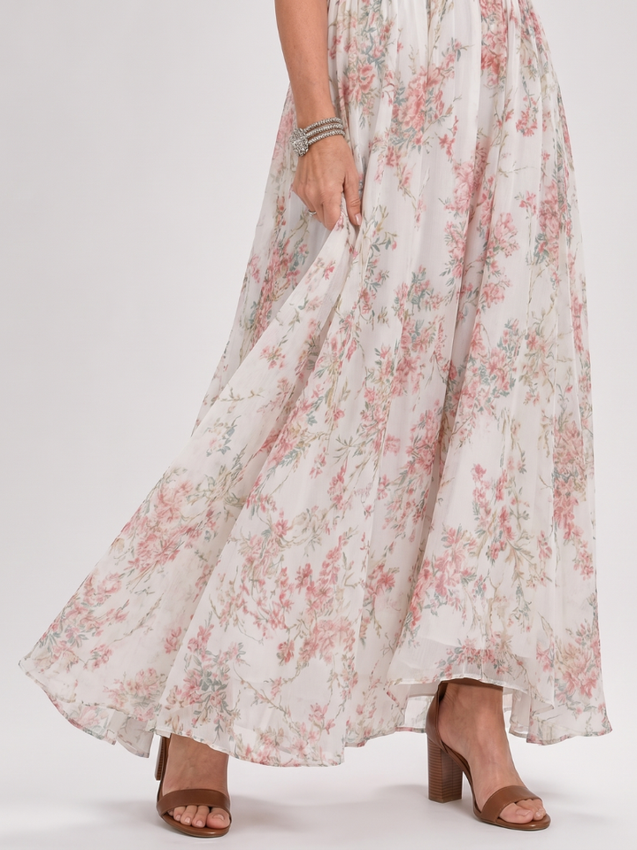 Guinevere | Robe Midi à Imprimé Floral et Jupe Fluide | Marque