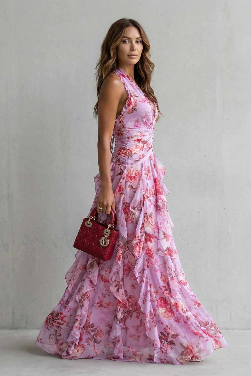 Bella | Robe longue avec col halter | Co