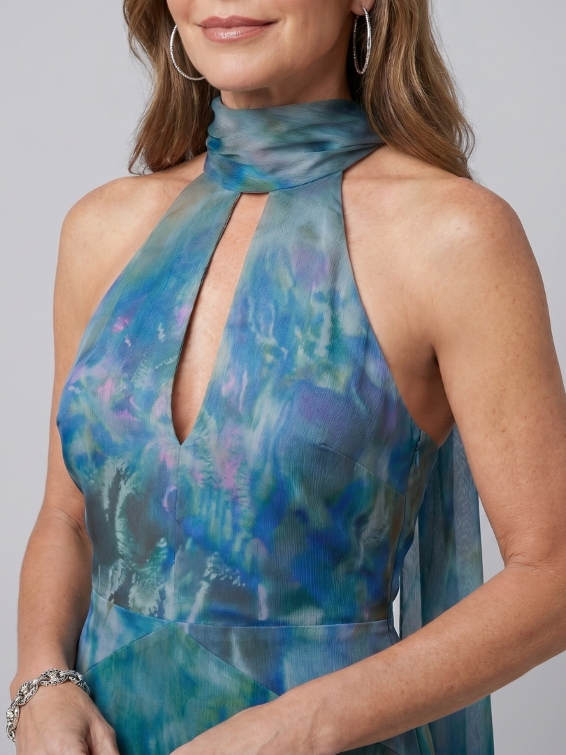Juniper | Robe Maxi Sans Manches à Col Halter avec Découpe | Premier