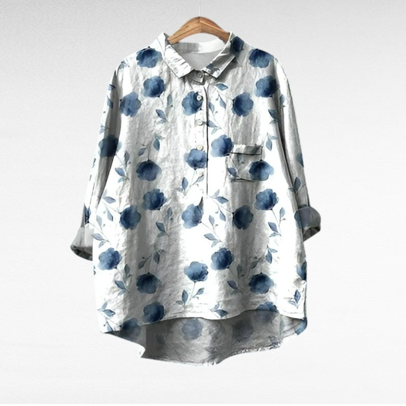MOREAU LYON | BLOUSE FLEURS GRAPHIQUES POUR FEMMES | Edition