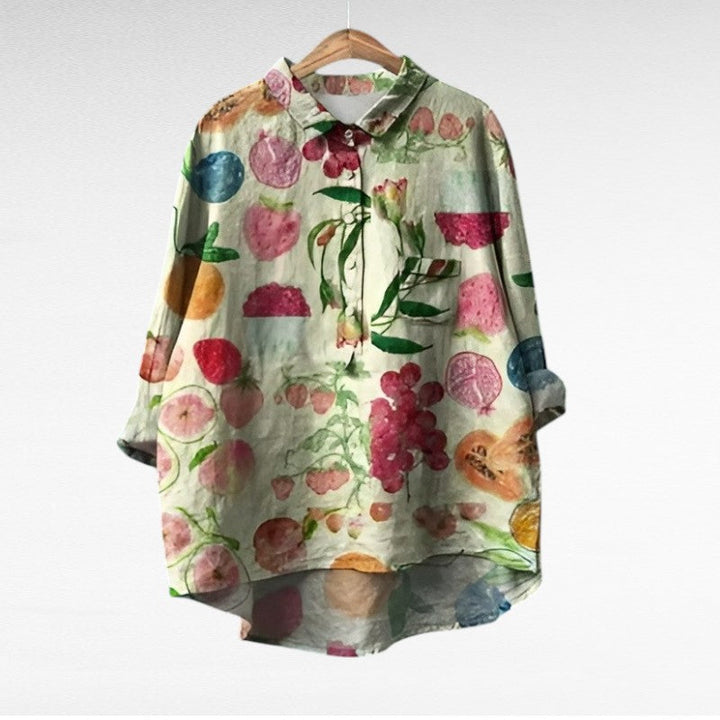 MOREAU LYON | BLOUSE FLEURS GRAPHIQUES POUR FEMMES | Edition
