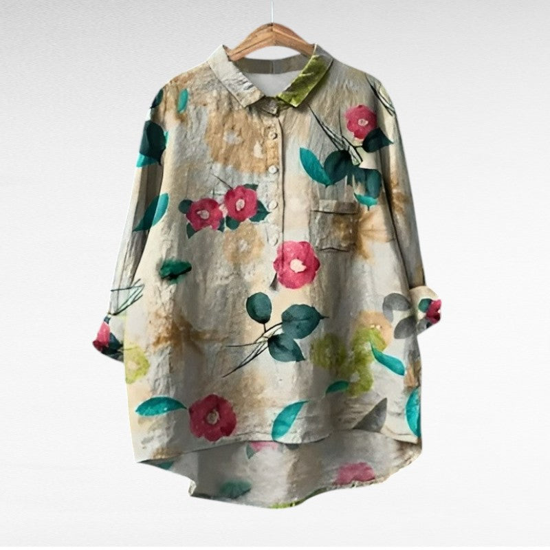 MOREAU LYON | BLOUSE FLEURS GRAPHIQUES POUR FEMMES | Edition