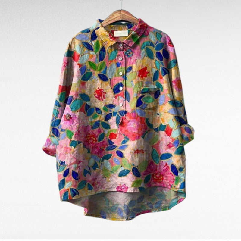 MOREAU LYON | CHEMISIER FLORAL ARTISTIQUE POUR FEMMES | Brand