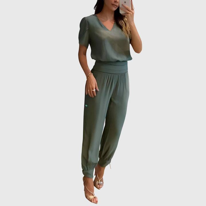 Jennifer™ | Ensemble Blouse et Pantalon Élégant
