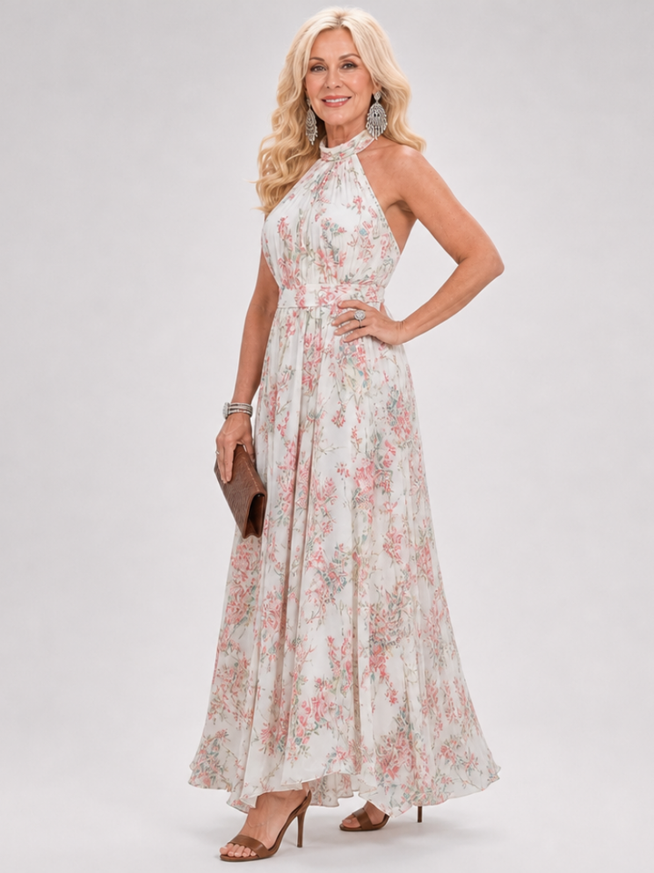 Guinevere | Robe Midi à Imprimé Floral et Jupe Fluide | Marque