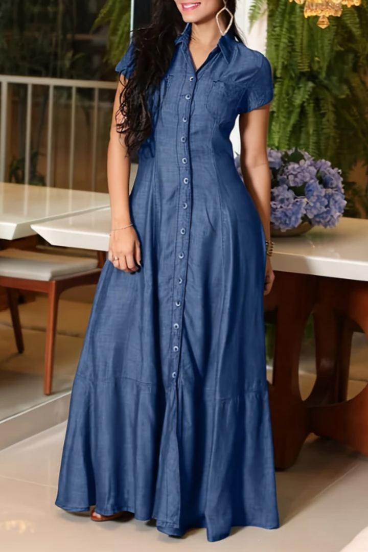 Mandy | Long Denim Dress | Gallery
