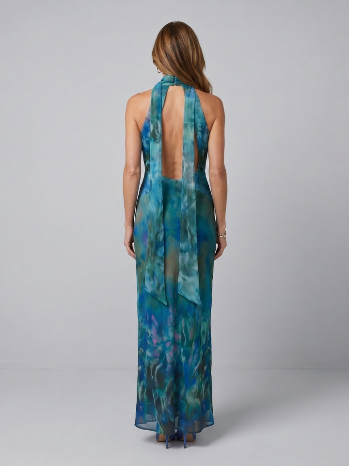 Juniper | Robe Maxi Sans Manches à Col Halter avec Découpe | Premier