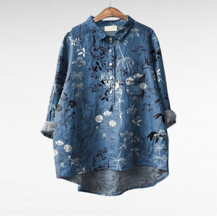 MOREAU LYON | CHEMISIER FLORAL ARTISTIQUE POUR FEMMES | Marque