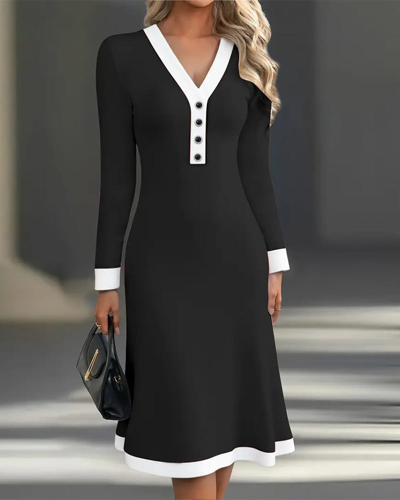 Kaylin™ Stylish Long-Sleeve Dress | Co