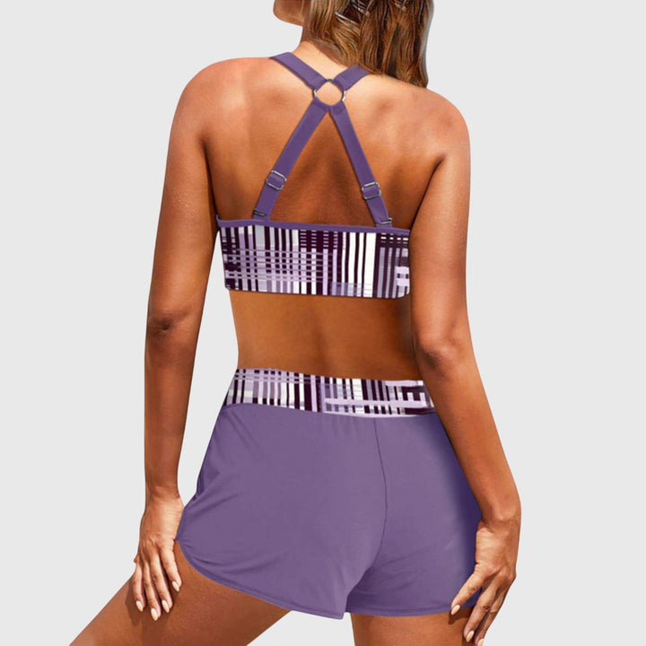 Gertrude | Ensemble de Bikini Taille Haute Côtelé