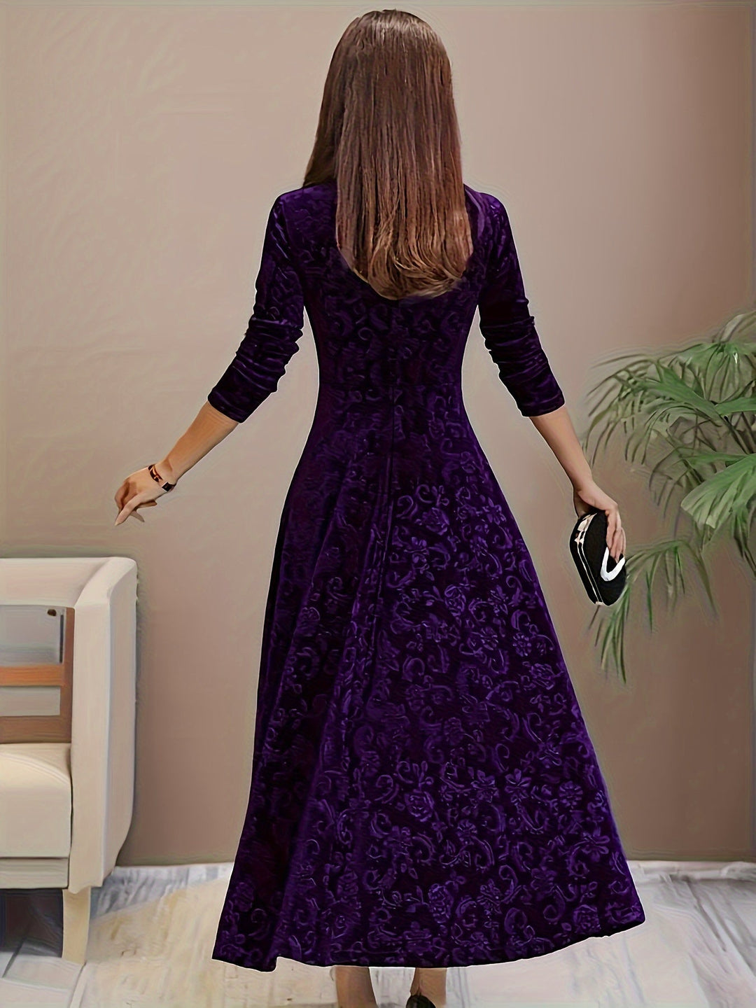 Robe en Velours Élegante Nicola™ | Maison