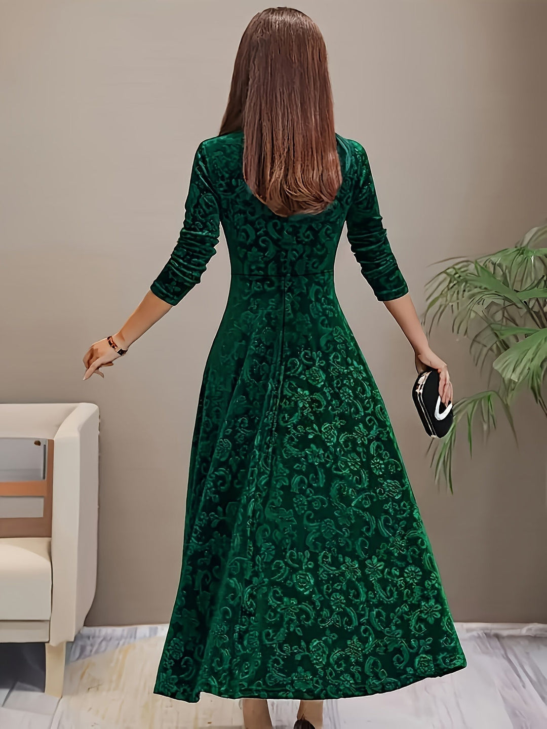 Robe en Velours Élégante Nicola™ | Maison