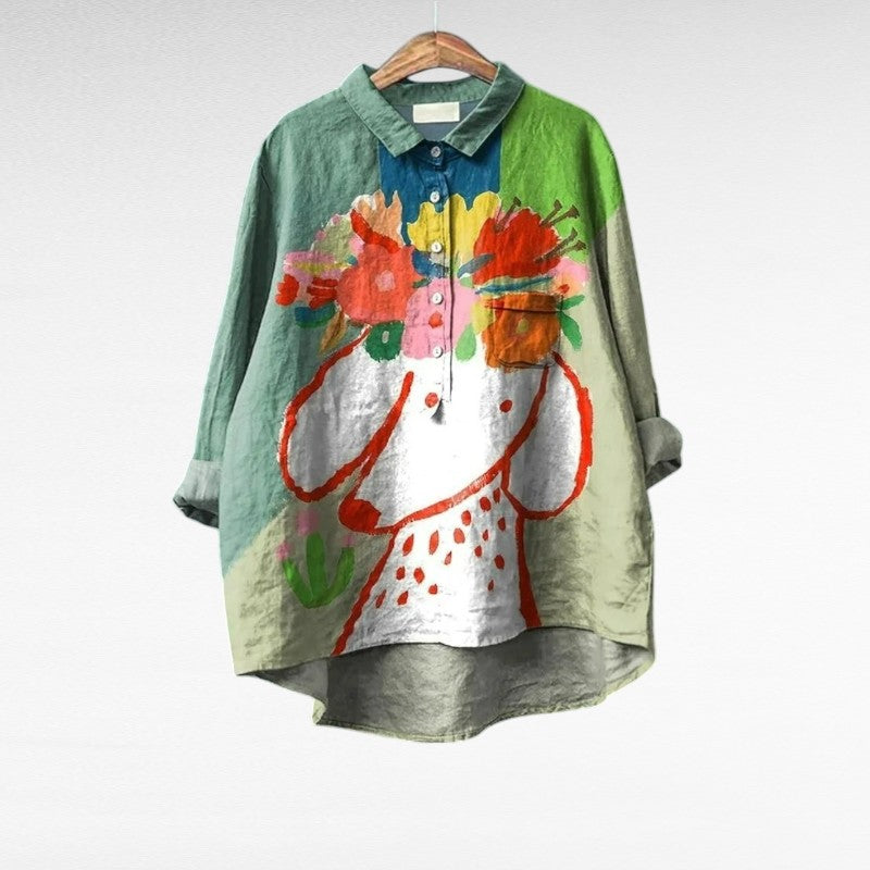 MOREAU LYON | CHEMISIER ARTISTIQUE FLORAL POUR FEMMES | Exclusive