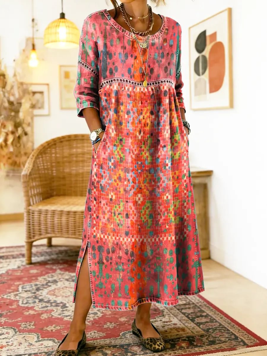 Francisca | Vestido Estampado Elegante | Label