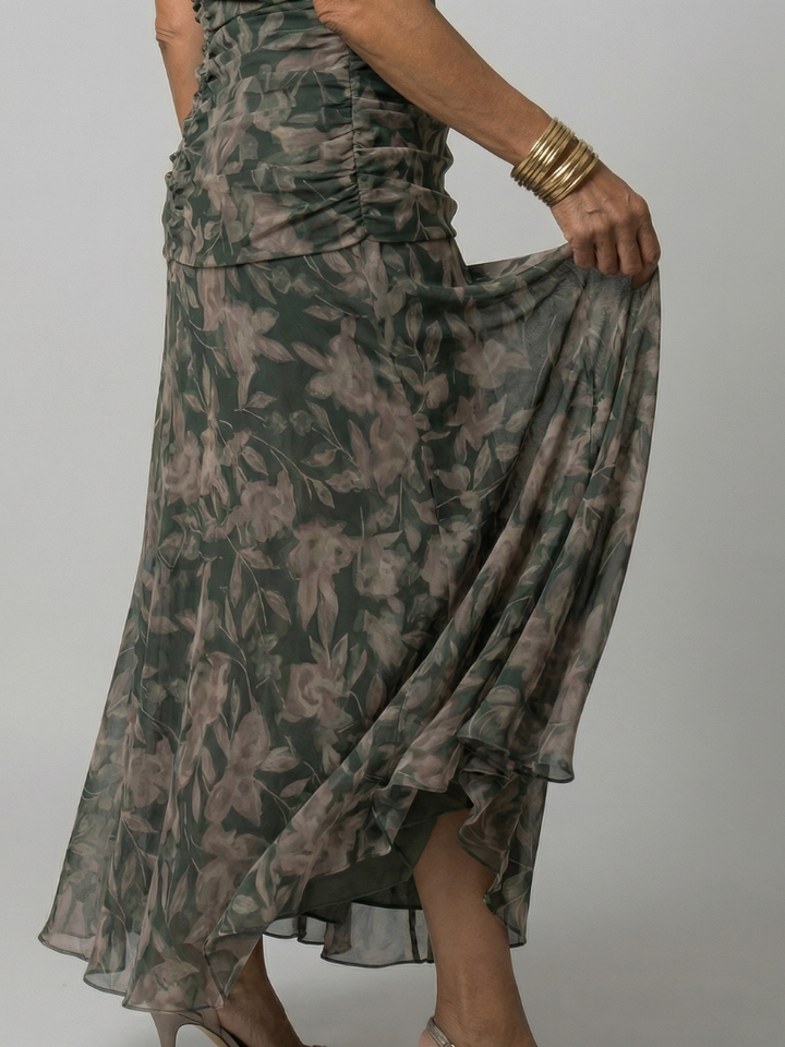 Calen | Off Shoulder Flow Midi Dress | Style