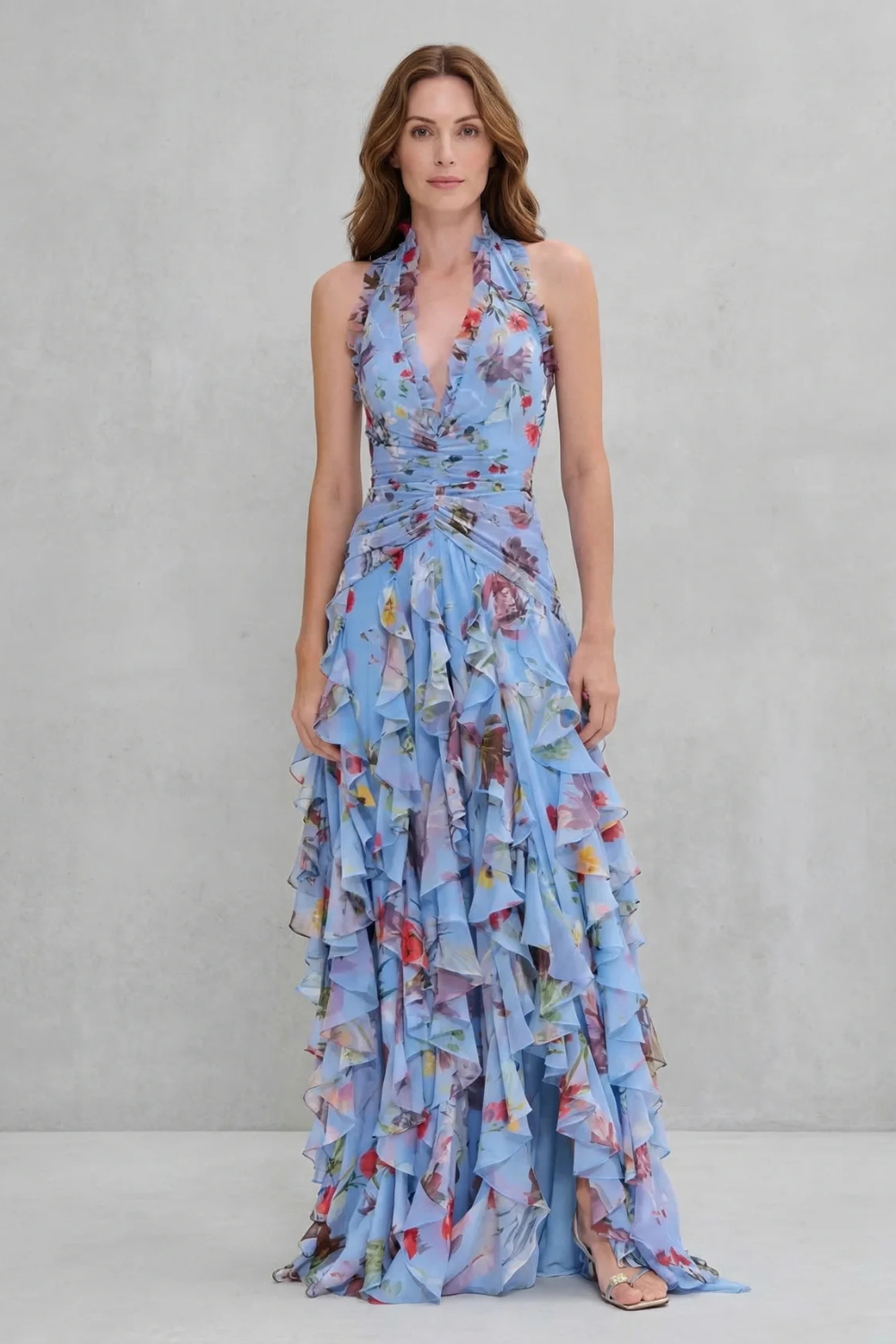 Bella | Robe longue avec col halter | Co