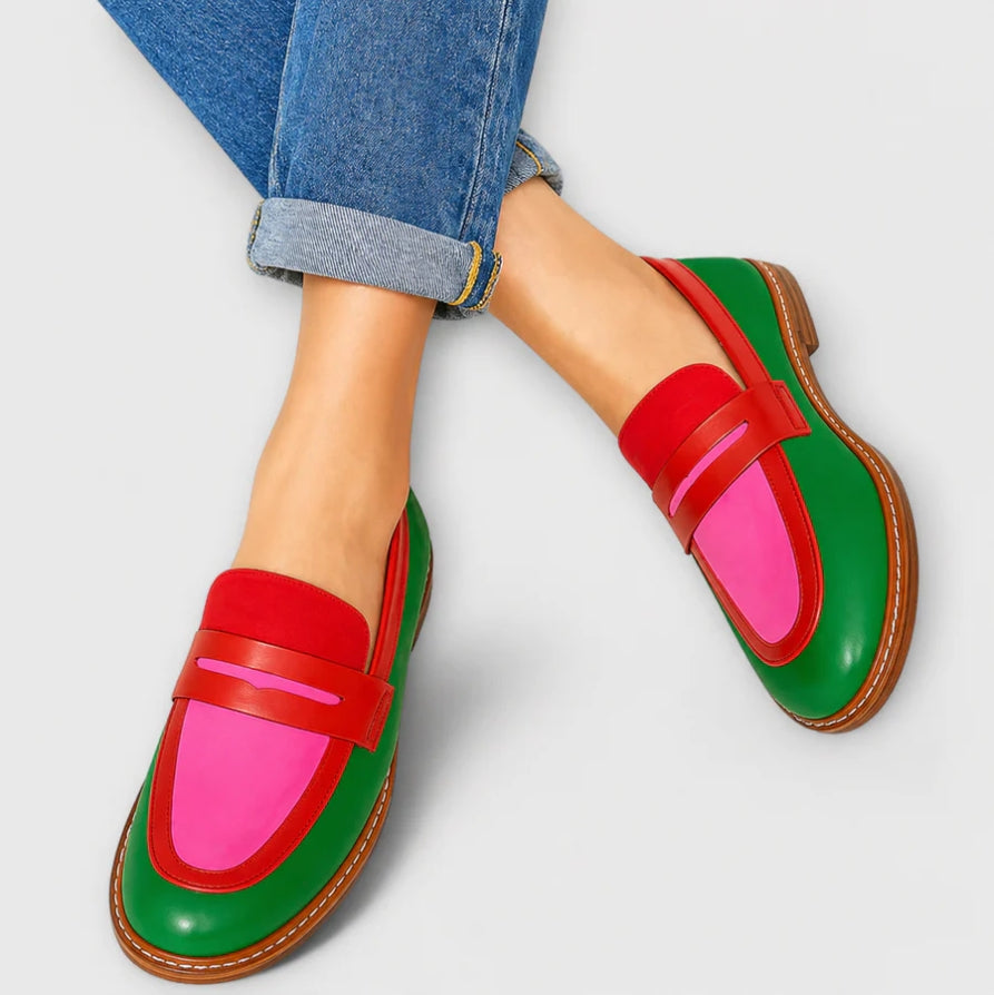 Nyla™ | Mocassins Casual à Contraste