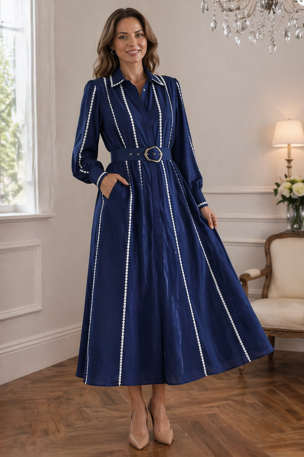 ALEXIA | Robe Avec Ceinture Élégante | Maison